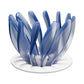 V60 Pour Over Coffee Dripper - Heat Resistant Brew Filter Cone - Blue(White Base)