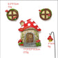 Enchanting Fairy Garden Mushroom House Set - Whimsical Tree Trunk Decor for Outdoor Gardens
