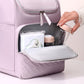 Grey Stylish Quilted Diaper Bag Backpack - Large 17L Capacity Lightweight Nappy Bag for Mum