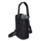 Black Stylish Water Bottle Carrier Bag with Phone Pocket, Key Clip & Adjustable Strap - Crossbody Sling Holder