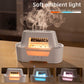 White 300ml Ultrasonic Aroma Diffuser with Cracked Light Design - Cool Mist Humidifier for Home and Office