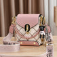 Pink Stylish Korean Minimalist Crossbody Bag - Elegant Small Square Shoulder Bag with Phone Pocket