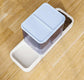 Blue 2-in-1 Automatic Pet Water and Food Dispenser - Gravity Feeder for Cats and Dogs