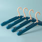 2PCS  White Portable Travel Hanger with Hidden Clips - Lightweight Folding Clothes Hanger for Socks and Small Items