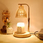 Gold Wrought Iron Candle Warmer Lamp with Halogen Bulb - Adjustable Scented Candle Melter for Home Decor