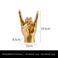 Gold Left Hand Resin Rock and Roll Hand Figurine - Stylish Desk and Living Room Decor