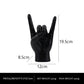 Black Left Hand Resin Rock and Roll Hand Figurine - Stylish Desk and Living Room Decor