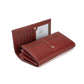 Green PU Slim Wallet with Polyester Interior - Stylish Clutch for Cards and Cash
