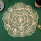 Rose Gold Elegant Floral PVC Placemats - Set of 8, Durable & Stylish Table Mats (38cm)