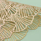 Bronze Color Elegant Floral PVC Placemats - Set of 8, Durable & Stylish Table Mats (38cm)