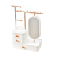 Elegant White Jewelry Organizer with Mirror - Multi-Layer Storage & Display Stand (25x15x37.5cm)