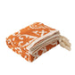 Bohemian Style Sofa Throw Blanket - Orange Soft Faux Cashmere, 130x170cm (850g) for Office Naps & AC Cover