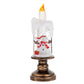 (A set of four) Festive Christmas Candle Lights with Snow Globe Decor - Perfect Creative Holiday Gift