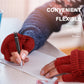 Pink Winter Convertible Mittens - Warm Knitted 2-in-1 Fingerless Gloves with Flip Top Cover for Cold Weather