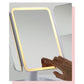 Elegant Tri-Fold Shell LED Vanity Mirror - Smart Makeup Gift with Storage & Illumination