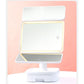 Elegant Tri-Fold Shell LED Vanity Mirror - Smart Makeup Gift with Storage & Illumination