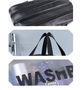 2PCS Dual-Layer Transparent PU Cosmetic Pouch - Wet and Dry Separation, Large size(31*15*20cm)- Black