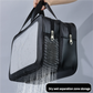 2PCS Dual-Layer Transparent PU Cosmetic Pouch - Wet and Dry Separation, Large size(31*15*20cm)- Pink