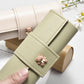 3 PCS Cute Bear PU Leather Glasses Case Large Capacity - Portable Protective Sunglasses Holder for Big Frames - Green Eyewear Storage Box