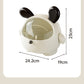 2PCS Black-Eared Cute Puppy Desktop Bin with Lid - Mini Trash Can & Storage Organiser - Kawaii Office Decor for Vanity & Home Office