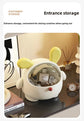 2PCS Yellow-Eared Cute Puppy Desktop Bin with Lid - Mini Trash Can & Storage Organiser - Kawaii Office Decor for Vanity & Home Office