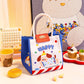 3 PCS Cute Cartoon Large Capacity Lunch Bag - Portable Soft  Handbag for School and Office - Reusable Picnic Food Storage Pouch with Comfortable Rope Handles