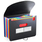 2 PCS A4 Expanding File Folder with Rainbow Interior - 13 Pockets Portable Document Organizer, Accordion Style Business and School File Bag with Elastic Cord Closure