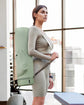 Black Professional Yoga Mat Carrying Bag - 31 Inch Large Capacity Fitness Storage Pouch with Adjustable Shoulder Strap and Accessory Pocket - Fits Mats up to 10mm Thickness