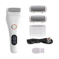 White Professional Electric Foot Callus Remover - Rechargeable Pedicure Tool with 3 Adjustable Speeds, Smart LED Display, and 3 Replaceable Grinding Heads for Smooth Feet