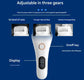 White Professional Electric Foot Callus Remover - Rechargeable Pedicure Tool with 3 Adjustable Speeds, Smart LED Display, and 3 Replaceable Grinding Heads for Smooth Feet