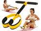 Yellow Multifunctional Pedal Resistance Band - Home Fitness Sit-up Assistant with Foot Pedals and Elastic Pull Rope - Full Body Workout Equipment for Abs, Arms, Legs and Glutes
