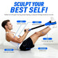 Yellow Multifunctional Pedal Resistance Band - Home Fitness Sit-up Assistant with Foot Pedals and Elastic Pull Rope - Full Body Workout Equipment for Abs, Arms, Legs and Glutes