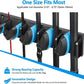 2 Sets Vertical Wall Mounted Fishing Rod Rack - 9-Slot Fishing Pole Holder for Garage, Professional Space-Saving Fishing Gear Storage Organizer with Soft Grip Pads