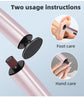 Rose Gold Professional 2-in-1 Electric Foot Callus Remover and Manicure Kit - 9 Speeds Rechargeable Electronic Foot File with LCD Display - Professional Pedicure Tool for Dead Skin and Nail Care