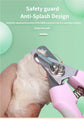 3 PCS Purple Professional Pet Nail Clippers for Dogs and Cats - Sharp Stainless Steel Blades with Safety Guard and Anti-Splash Baffle - Ergonomic Non-Slip Handle for Safe and Easy Grooming