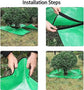 78.7 x 78.7 Inch Garden Leaf Collection Tarp with Center Hole - Waterproof PE Landscape Cleanup Mat - Heavy Duty Garden Debris Tarp for Shrub Trimming and Hedge Pruning - Green
