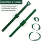 400 pcs Reusable Hook and Loop Cable Ties - 6-Inch T-Type Nylon Fastening Straps for Office Cable Management and Garden Plant Support, Interconnectable Design, Green