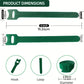 400 pcs Reusable Hook and Loop Cable Ties - 6-Inch T-Type Nylon Fastening Straps for Office Cable Management and Garden Plant Support, Interconnectable Design, Green