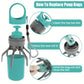 Orange Portable 6-Claw Pet Pooper Scooper - Hands-Free Dog Waste Picker with Integrated Bag Dispenser and Storage Cap - Lightweight Sanitary Waste Removal Tool for Outdoor Walking and Travel