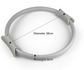 2 PCS Red 38cm Pilates Ring Circle with Comfort Foam Handles for Core & Muscle Toning