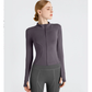 XL Purple High-Stretch Slim Fit Yoga Jacket - Full Zip Workout Sports Jacket for Women