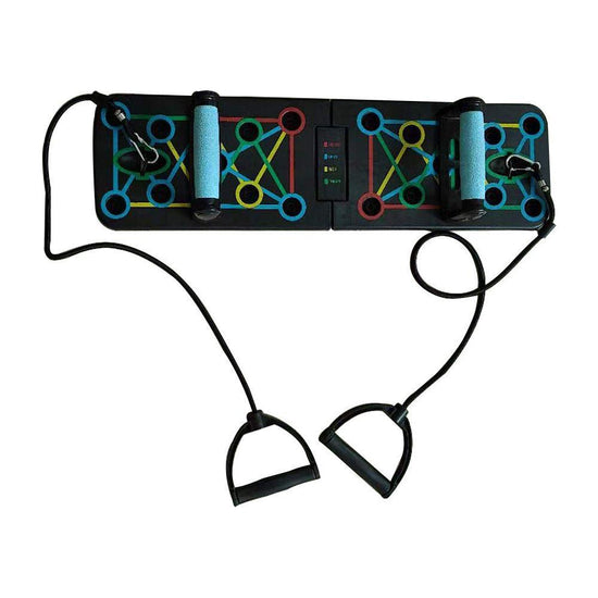 With Handle and Drawstring Multifunctional Push-Up Board - 9-in-1 Foldable Push-Up System for Strength Training