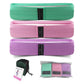Green-Pink-Purple Fabric Resistance Bands Set - 3 Levels Non-Slip Hip Bands for Strength Training