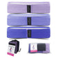 Purple Colour Scheme Fabric Resistance Bands Set - 3 Levels Non-Slip Hip Bands for Strength Training