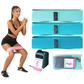 Blue Colour Scheme Fabric Resistance Bands Set - 3 Levels Non-Slip Hip Bands for Strength Training