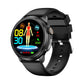 Black Round 1.3" Touch Screen Smartwatch with Heart Rate & Fitness Tracking