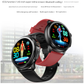 Black Round 1.3" Touch Screen Smartwatch with Heart Rate & Fitness Tracking