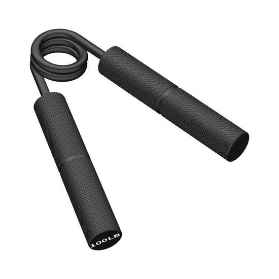 Black 100lb Hand Grip Strengthener (2-Piece Set) with Non-Slip Aluminum Handles
