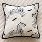 White Horse 45x45cm Decorative Zebra-Pattern Pillow Cover with Non-Woven Insert