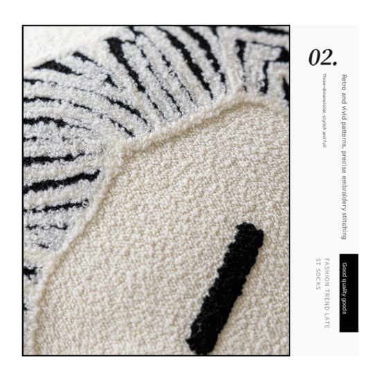 White Horse 45x45cm Decorative Zebra-Pattern Pillow Cover with Non-Woven Insert